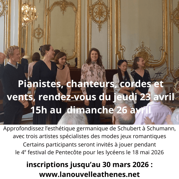 Atelier Streicher inscription jusqu'au 30 mars 2026